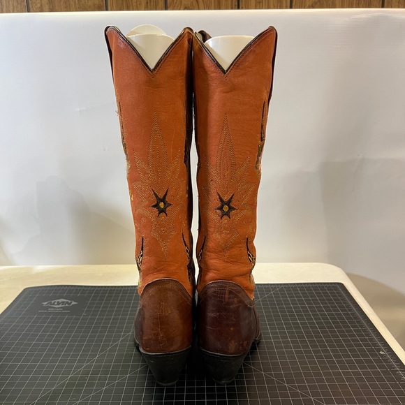 VGUC Sonora Double H boots with embroidery sz 7.5 - Picture 9 of 10